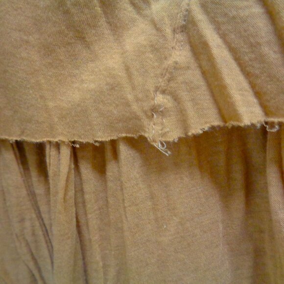 RICK OWENS LILIES Asymmetrical Pull-on Maxi Skirt "Rose" Tan Women's Size 8 - Picture 9 of 12